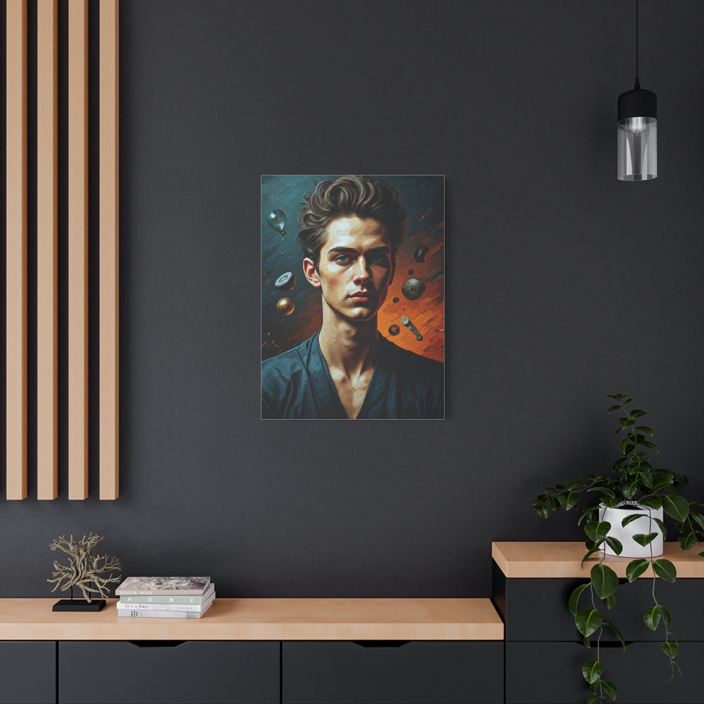 Abstract Energy Male Portrait Wall Art & Canvas Print