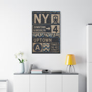 Subway Tile Mosaic Typography Wall Art & Canvas Print