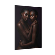 Intimate Dual Portrait Embrace Wall Art & Canvas Print