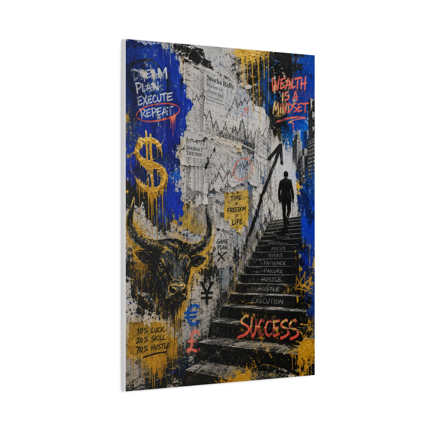 Entrepreneur Street Collage Success Street Wall Art & Canvas Print