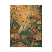 Golden Chinoiserie Garden Scene Wall Art & Canvas Print
