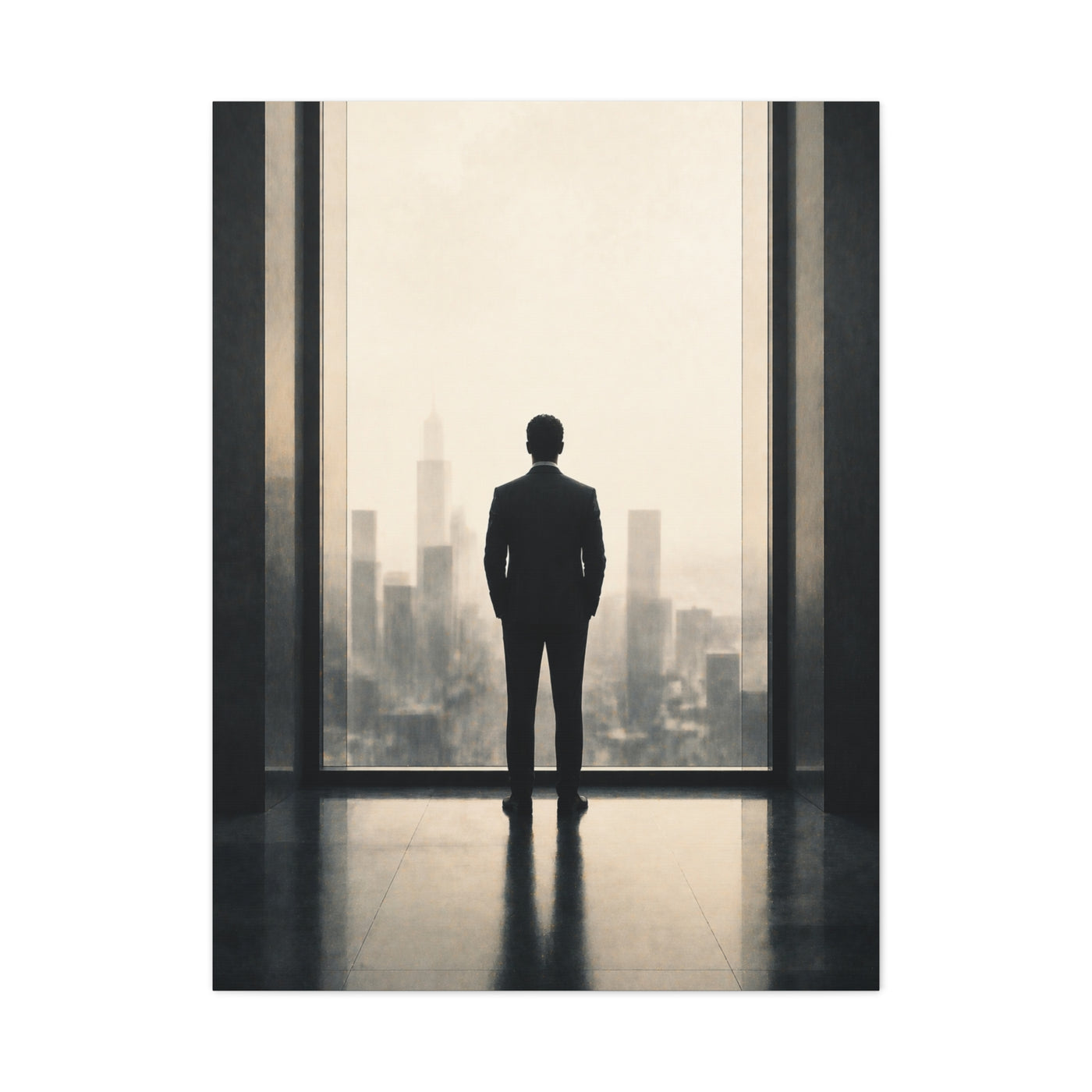 Leadership Vision Window Silhouette Wall Art & Canvas Print