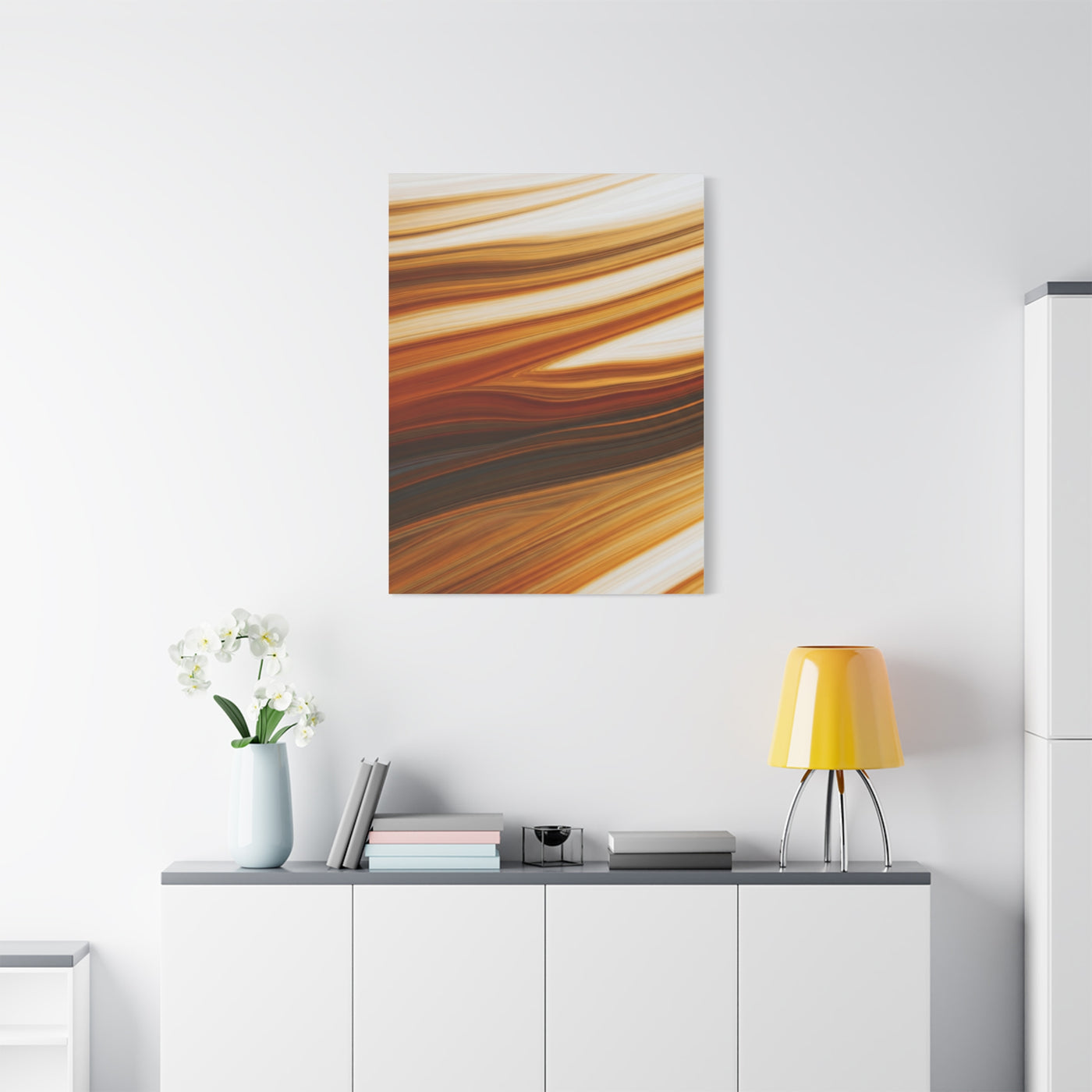 Golden Earth Wave Abstract Wall Art & Canvas Prints