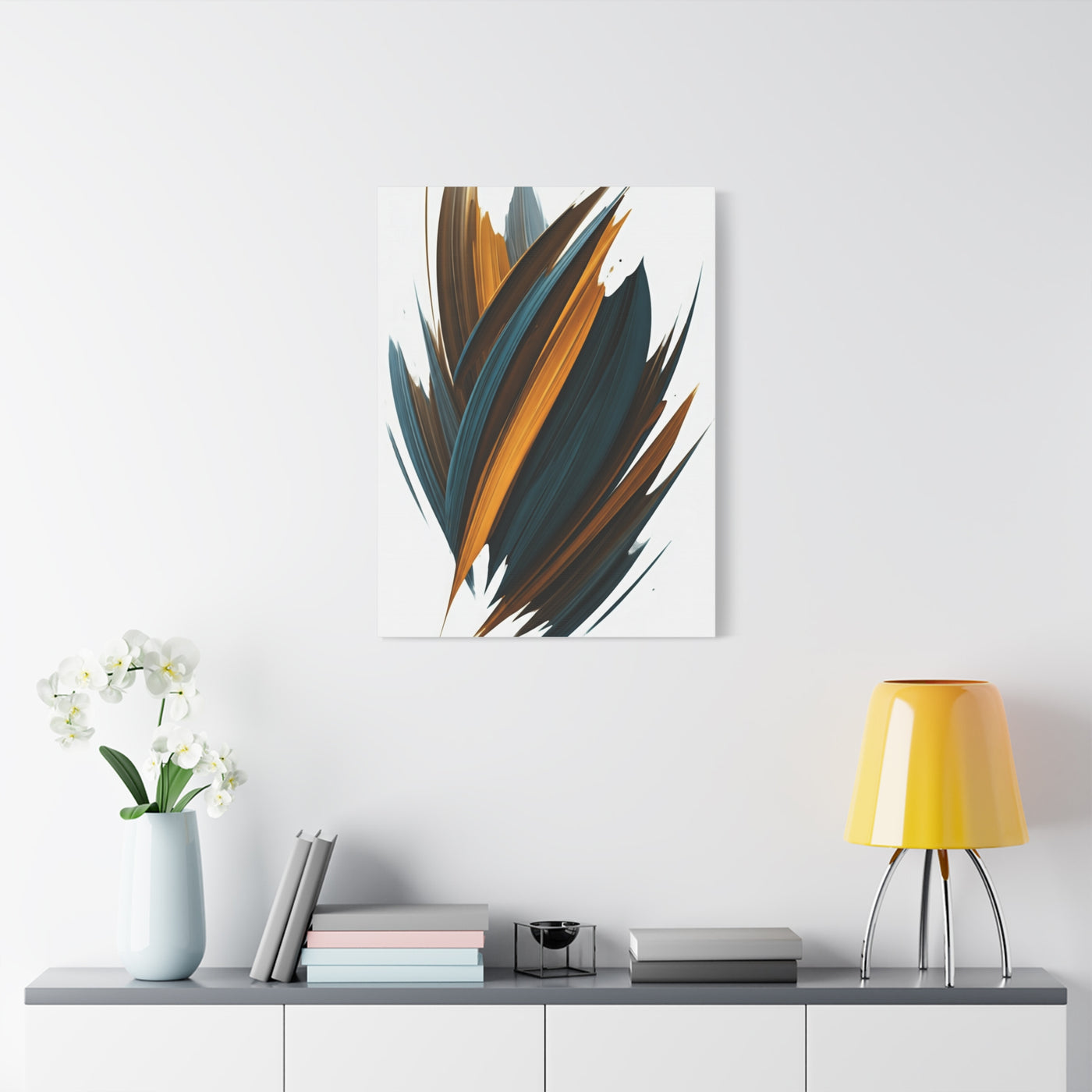 Teal Ember Surge Abstract Wall Art & Canvas Prints