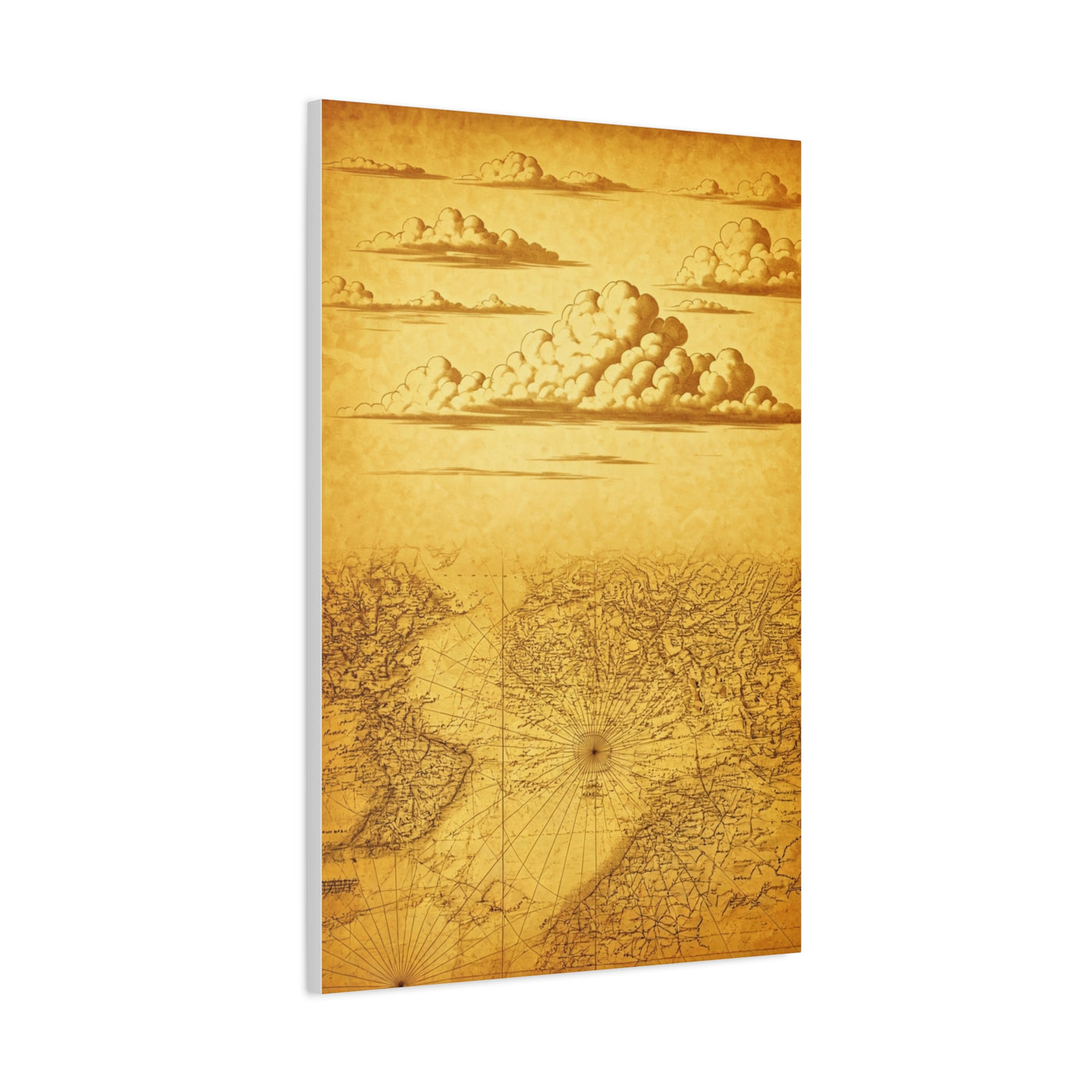 Vintage Compass Journey Map Wall Art & Canvas Prints