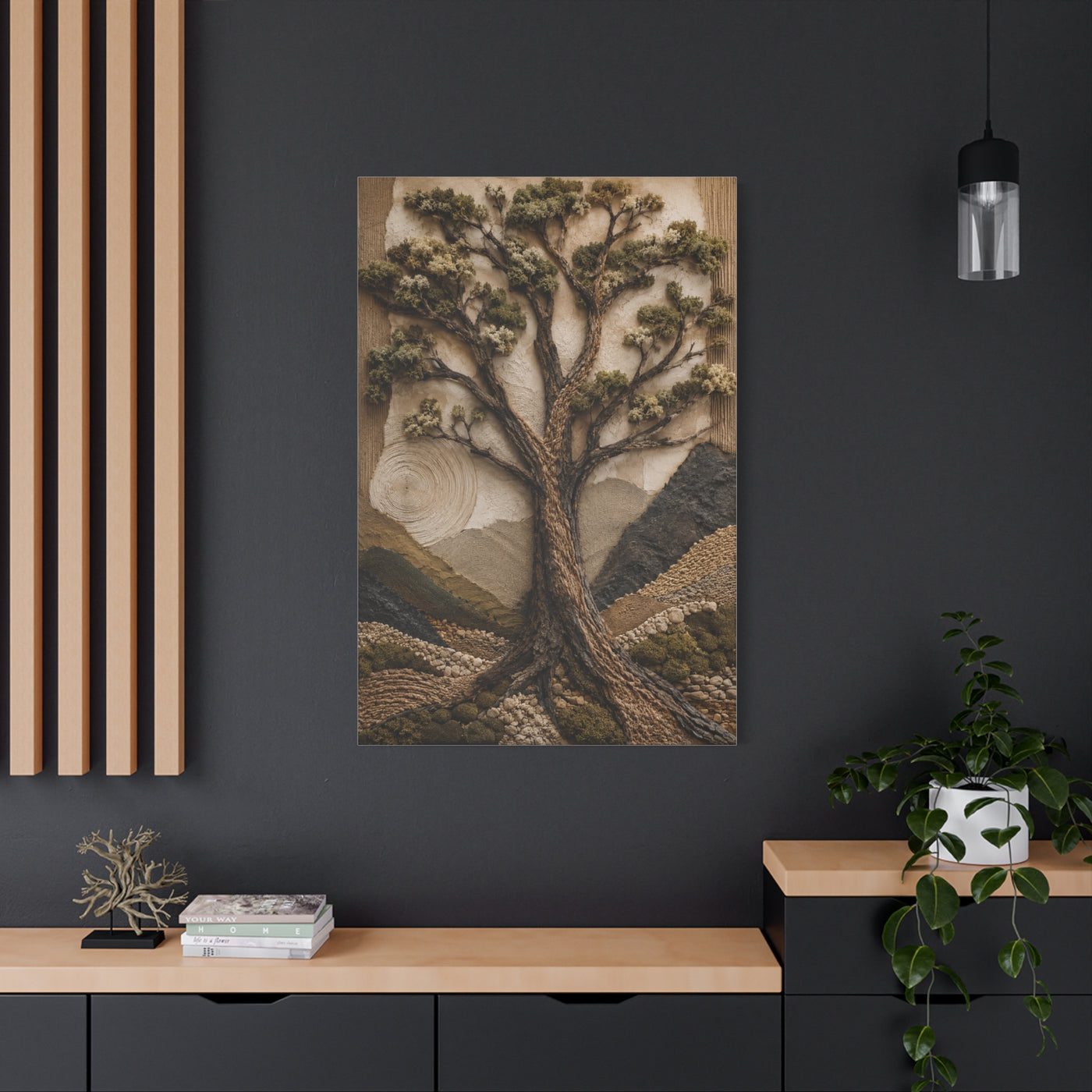 Textured Earth Tree Relief Organic Landscape Trees Wall Art & Canvas Print