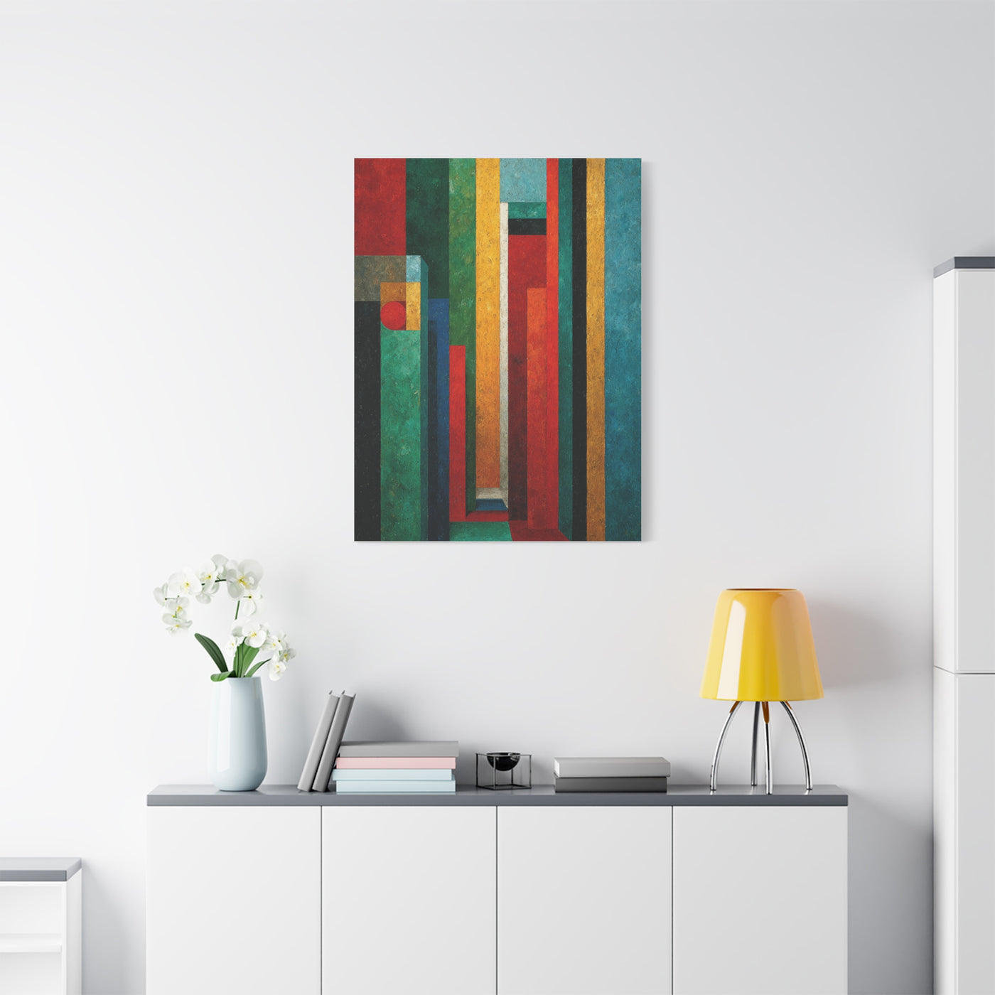 Industrial Architectural Color Block Wall Art & Canvas Print