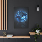 Brilliant Blue Diamond Portrait Wall Art & Canvas Prints