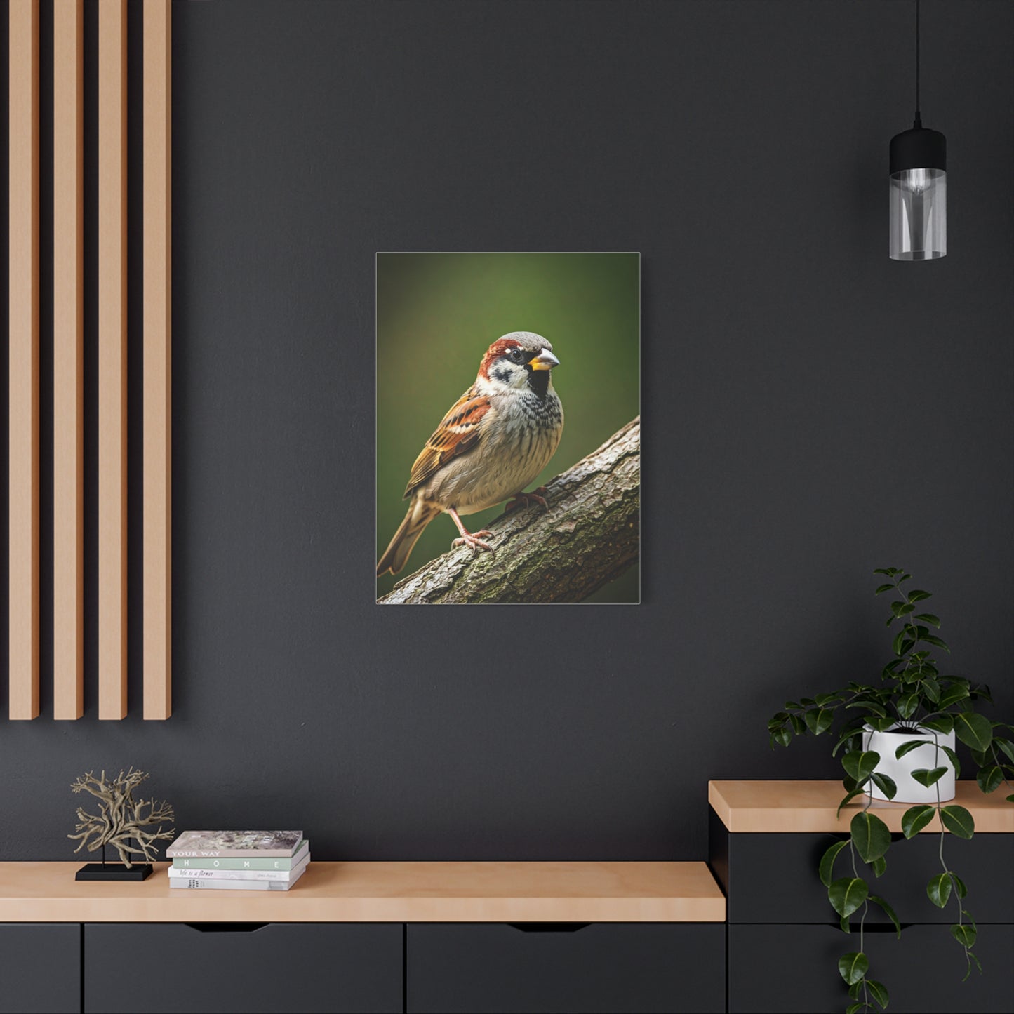 Charming Sparrow Close-Up Wall Art & Canvas Prints
