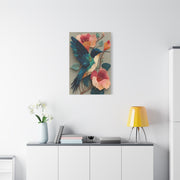 Hummingbird Botanical Collage Wall Art & Canvas Print