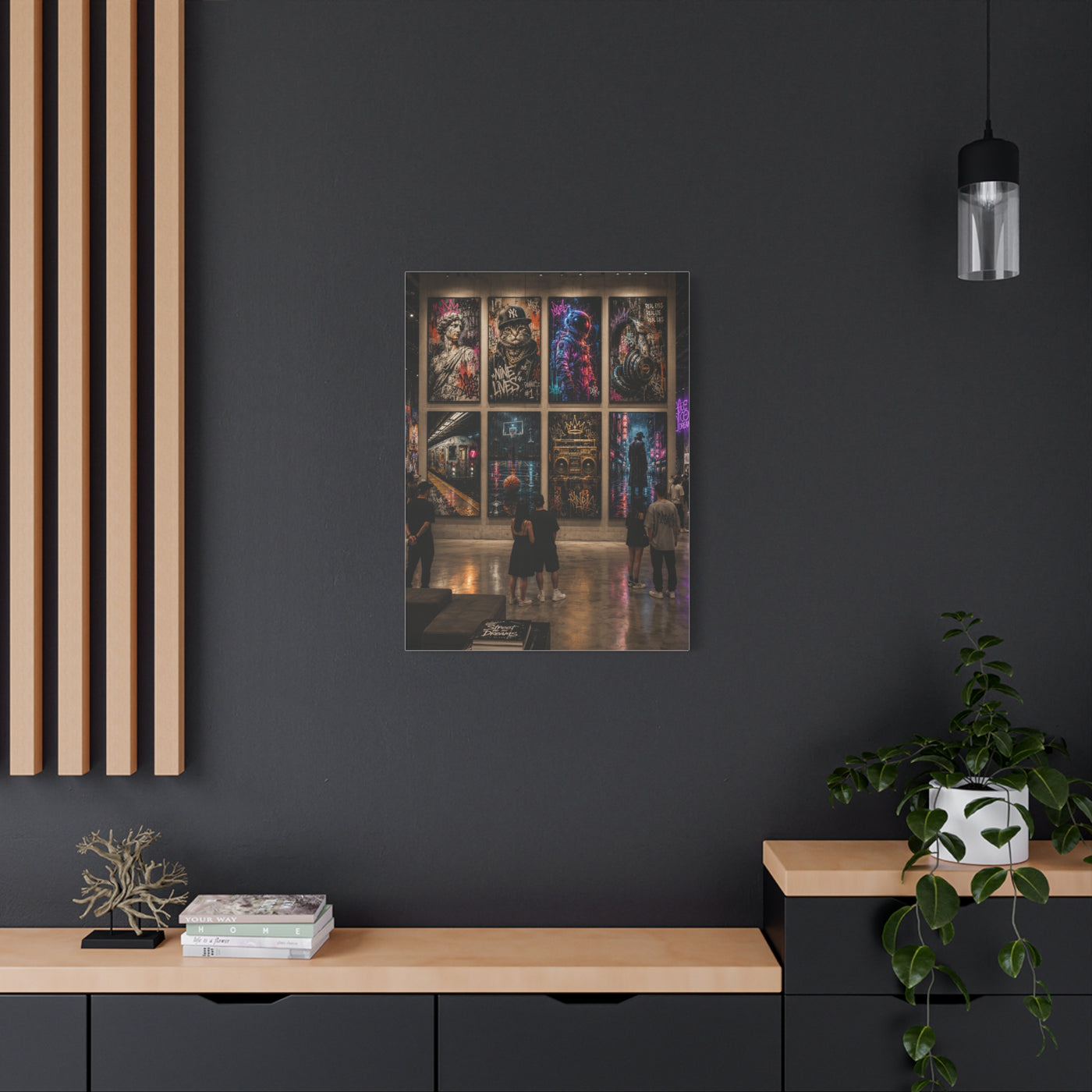 Modern Street Art Gallery Exhibition Street Wall Art & Canvas Print
