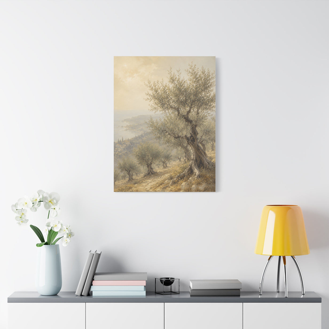 Mediterranean Olive Grove Light Trees Wall Art & Canvas Print