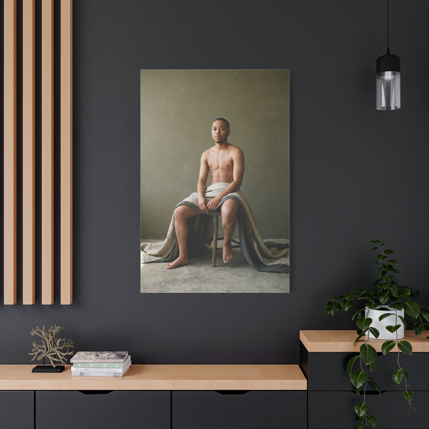 Contemporary Male Nude Portrait Wall Art & Canvas Print
