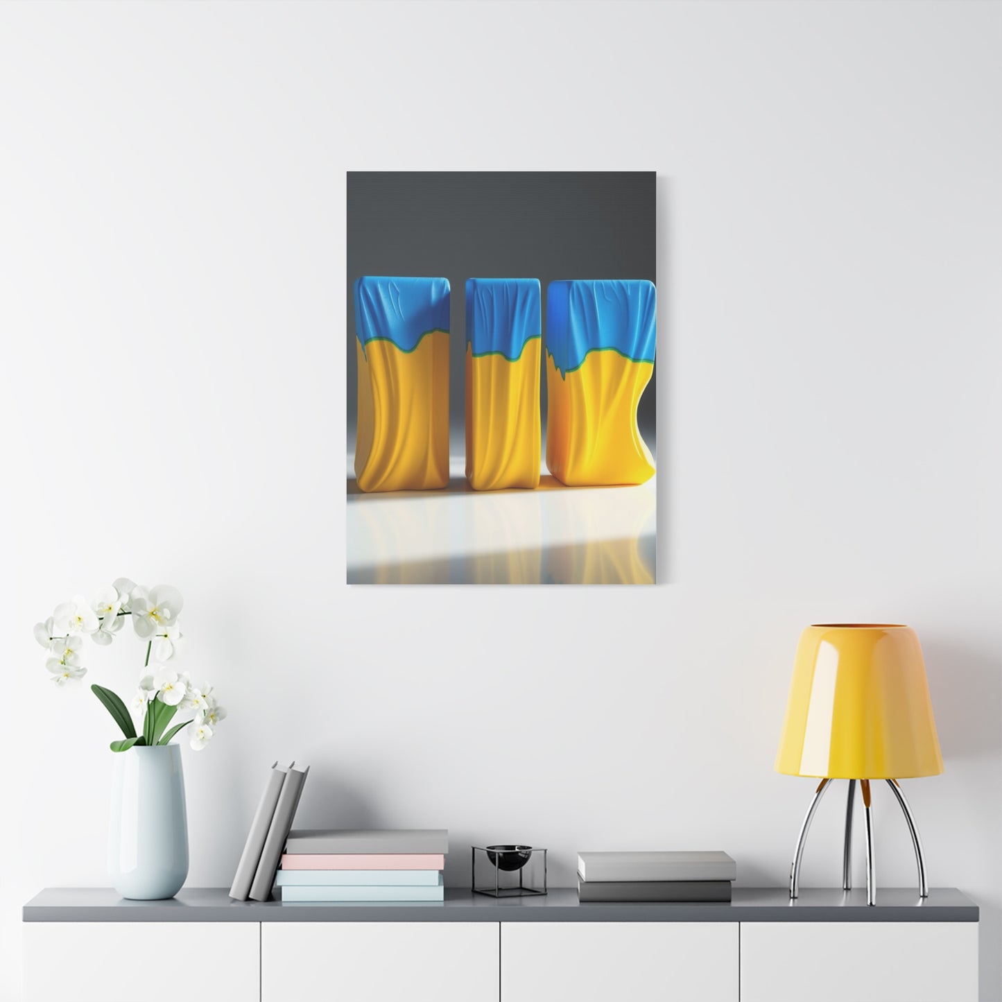 Supreme Art Collection Blue & Yellow Wall Art & Canvas Print