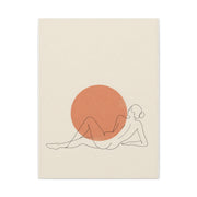 Reclining Line Figure Sun Composition Wall Art & Canvas Print
