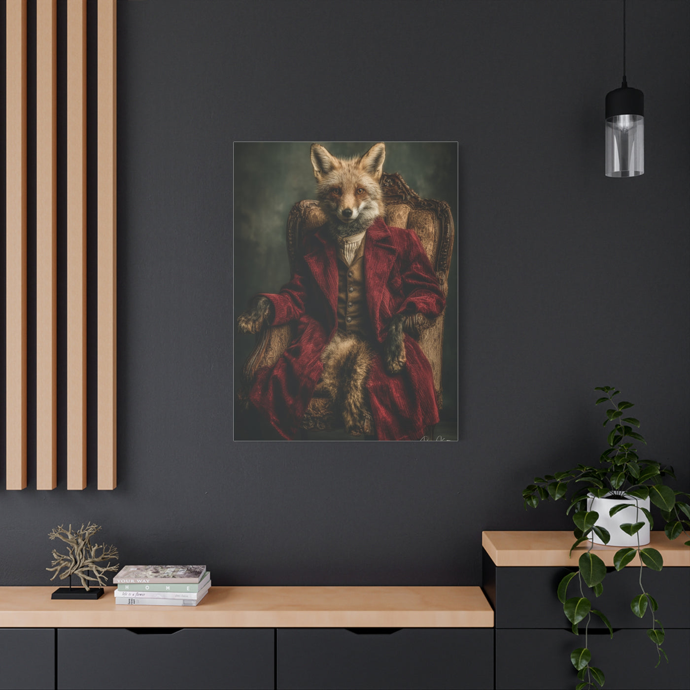 Gentleman Fox Aristocratic Portrait Wall Art & Canvas Print