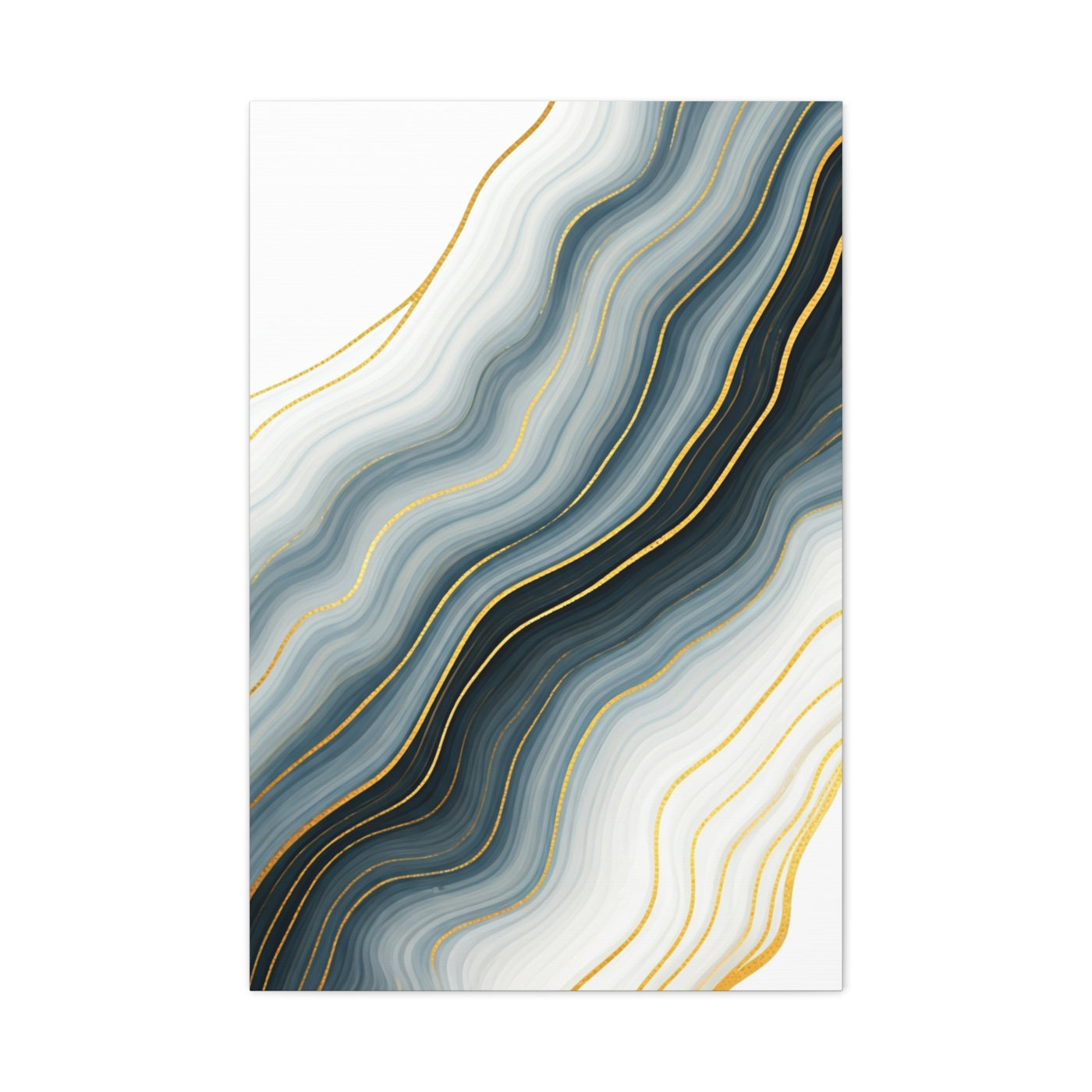 Grey Marble Gold Vein Abstract Wall Art & Canvas Prints