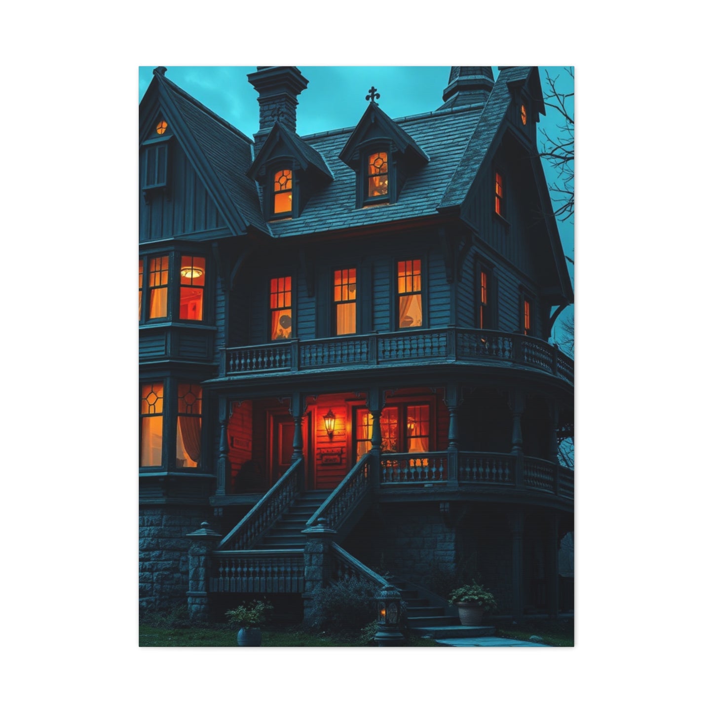 Haunted House Art Supreme Canvas Wall Art & Canvas Print