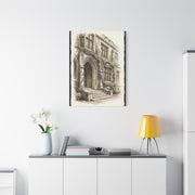 Ivy-Covered Collegiate Arch Sketch Wall Art & Canvas Print