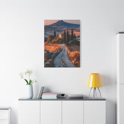 Tuscan Hilltop Villa Road Wall Art & Canvas Print
