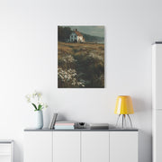 White Farmhouse Wildflower Meadow Wall Art & Canvas Print