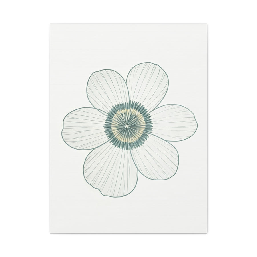 Minimal Line Floral Sketch Wall Art & Canvas Prints