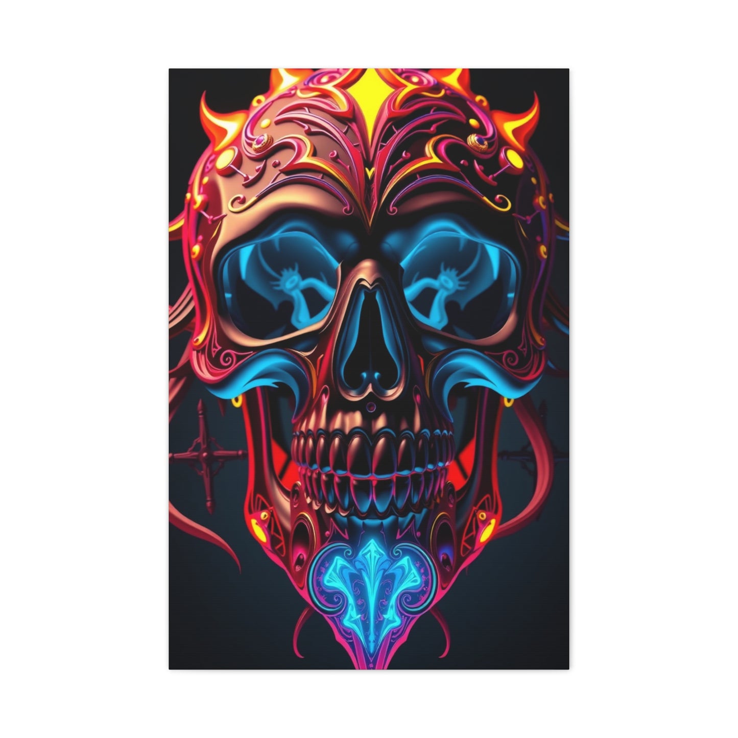 Supreme 3D Trippy Skull Art By Ali Gulec Art Wall Art & Canvas Print