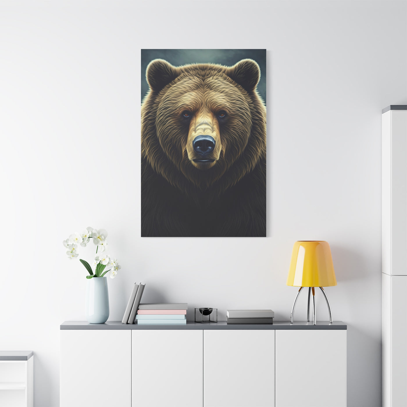 Vibrant Artistic Grizzly Portrait Wall Art & Canvas Prints