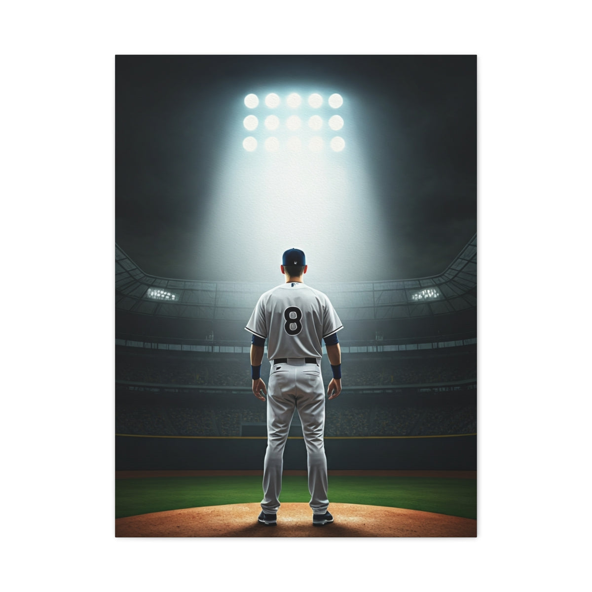 Stadium Spotlight Baseball Player Tribute Wall Art & Canvas Prints