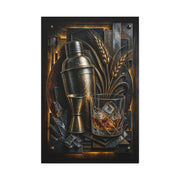 Industrial Cocktail Metal Relief Wall Art & Canvas Print