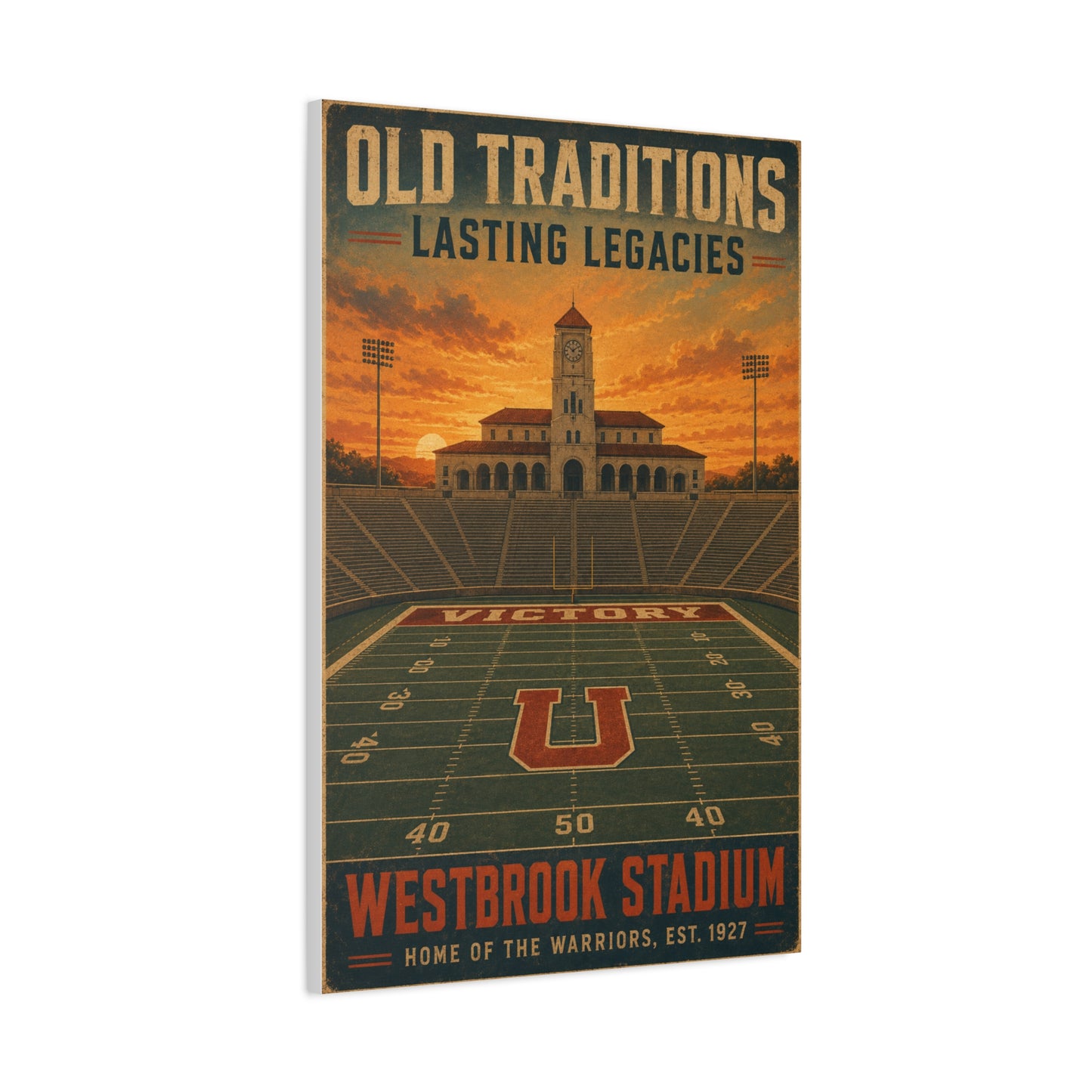 Vintage Stadium Legacy Sports Wall Art & Canvas Print