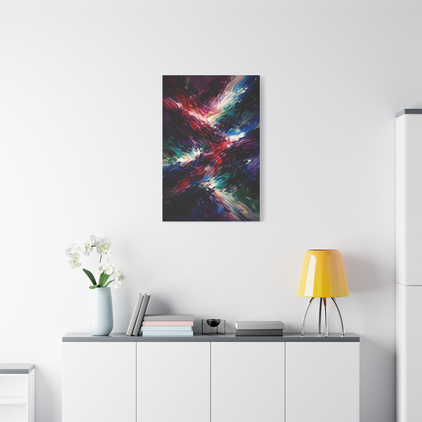Oversized Jewel-Tone Abstract Expressionist Wall Art & Canvas Print