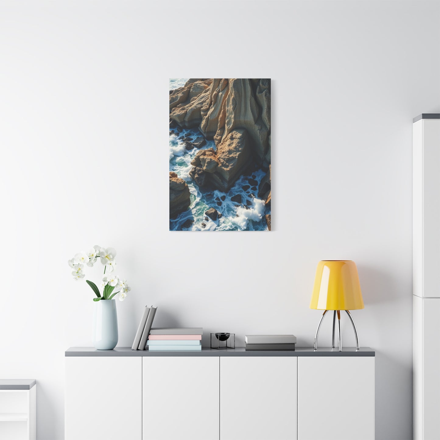 Shoreline Symphony Painting Wall Art & Canvas Print