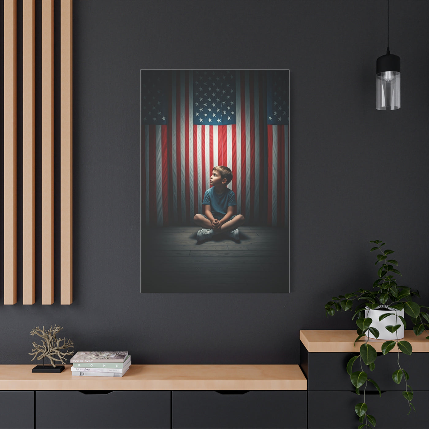 Quiet Sacrifice Beneath the Stars and Stripes Wall Art & Canvas Prints