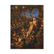 Cozy Traditional Santa Workshop Wall Art & Canvas Print