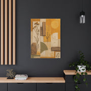 Mixed Media Botanical Collage Mustard Composition Wall Art & Canvas Print