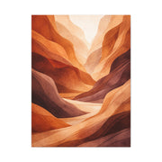 Terracotta Canyon Abstract Landscape Wall Art & Canvas Print