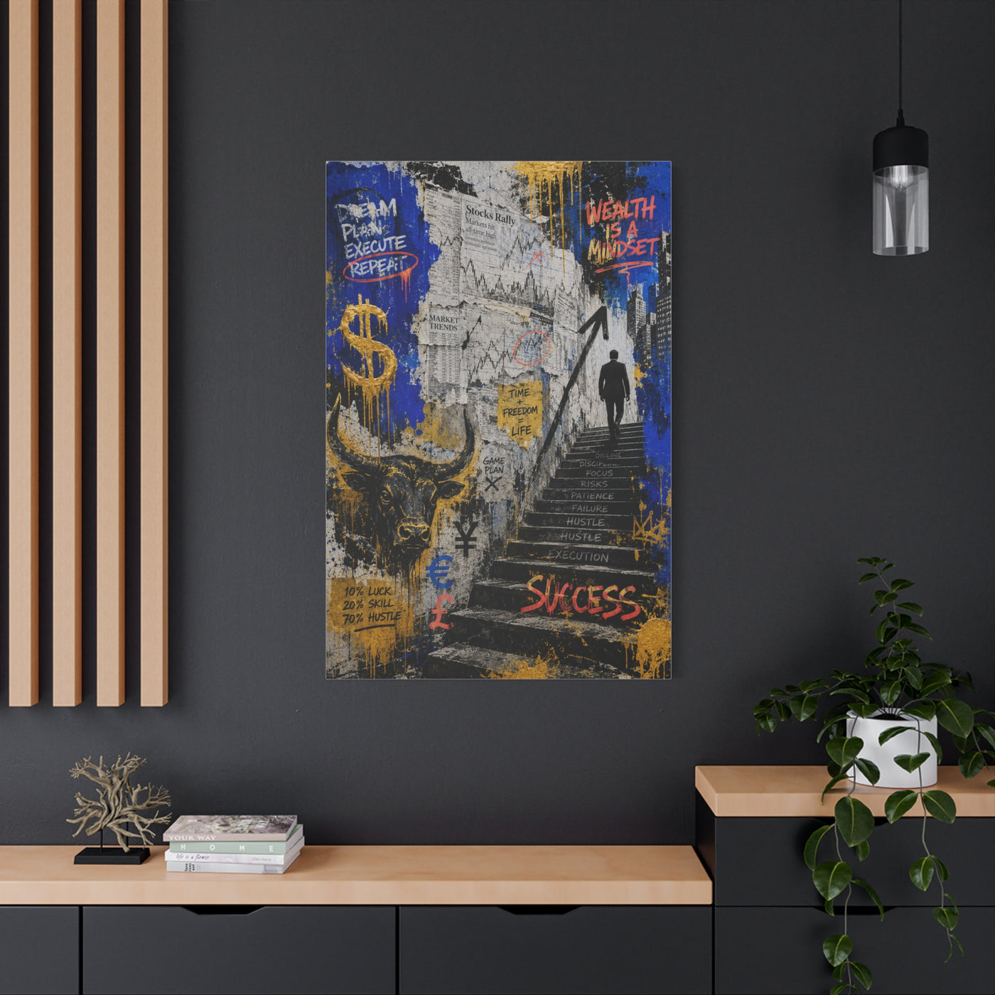 Entrepreneur Street Collage Success Street Wall Art & Canvas Print