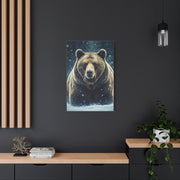 Winter Storm Grizzly Bear Portrait Wall Art & Canvas Prints