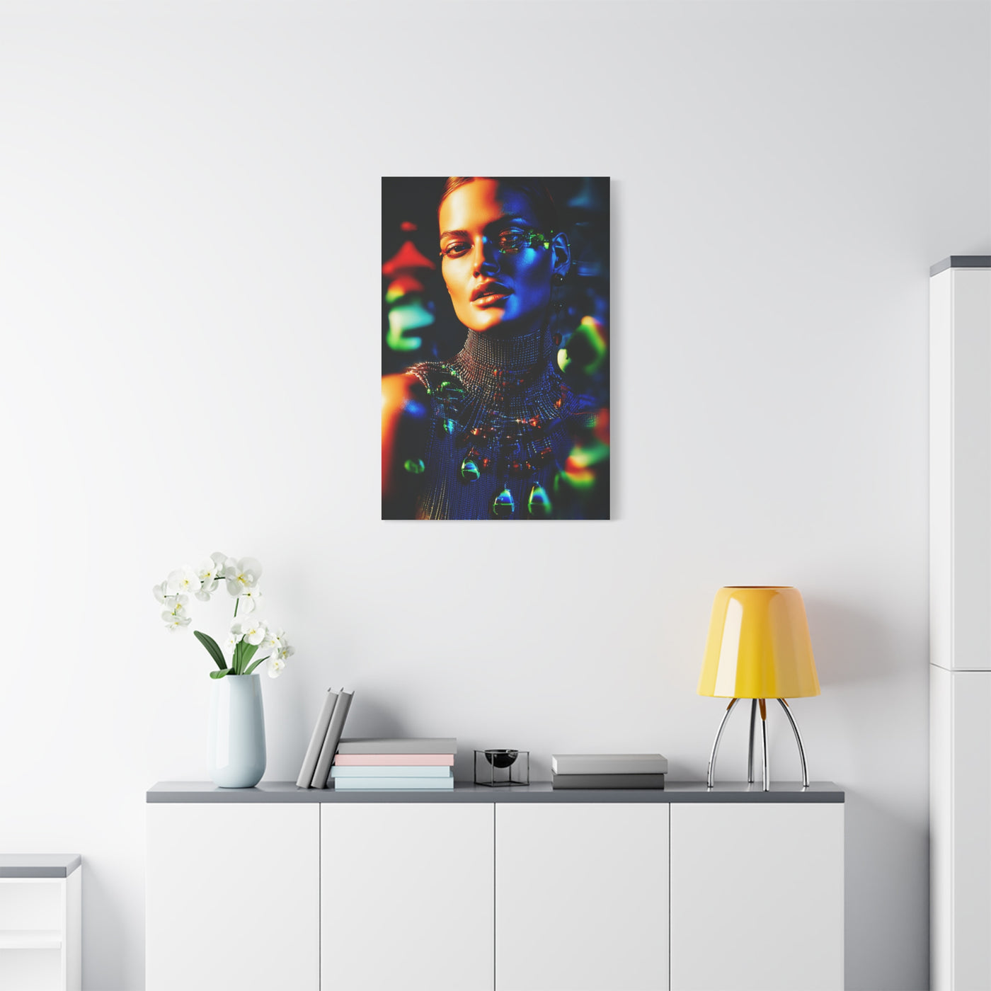 Luminous Fashion Portrait Contemporary Wall Art & Canvas Print