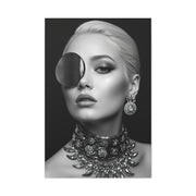 Monochrome Luxury Disc Portrait Wall Art & Canvas Print