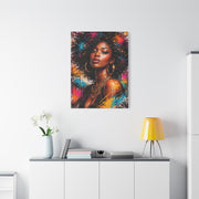 Afrocentric Graffiti-Style Portrait Wall Art & Canvas Print
