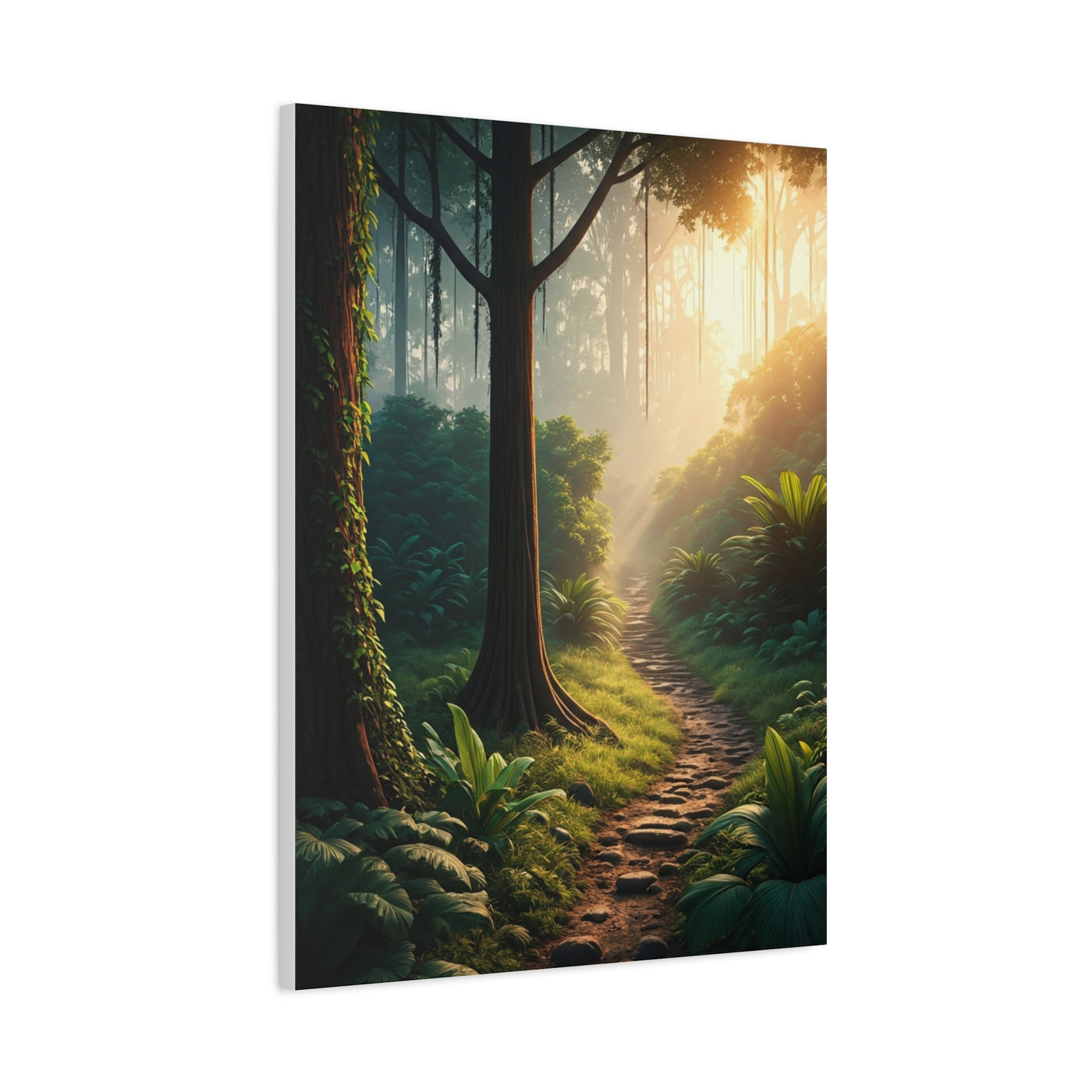 Sunlit Forest Path Enchantment Wall Art & Canvas Prints