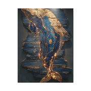 Driftwood Whale Coastal Sculpture Wall Art & Canvas Print