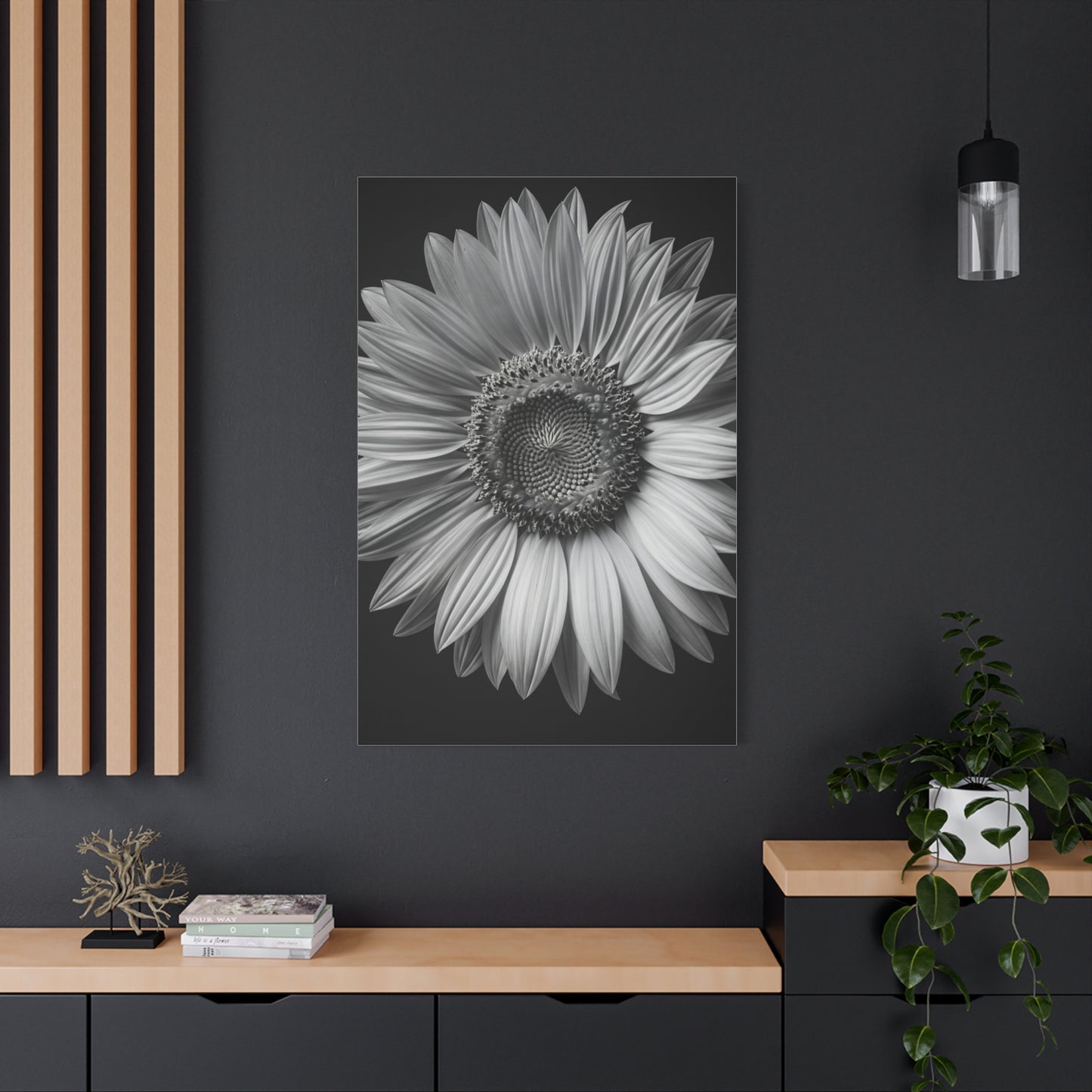 Velvet Orchid Bloom in Monochrome Wall Art & Canvas Prints
