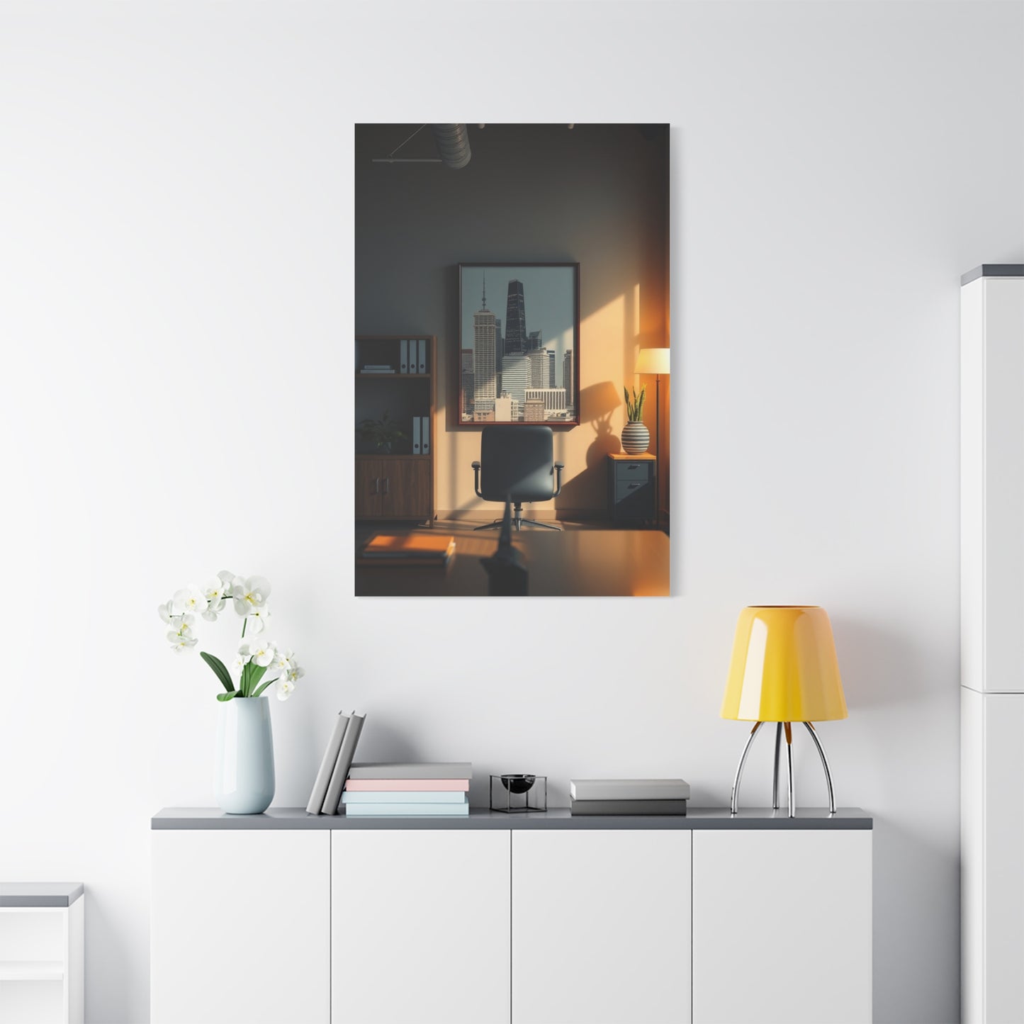 Serene Workspace Showcase Wall Art & Canvas Print