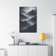 Textured Navy Mountain Horizon Wall Art & Canvas Print