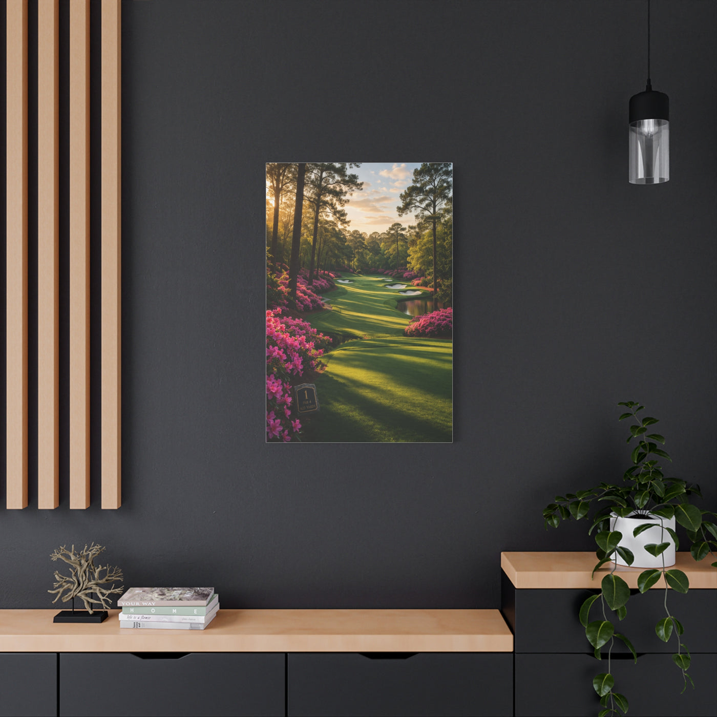 Championship Spring Azalea Golf Course Wall Art & Canvas Print