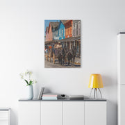 Frontier Stagecoach Arrival Wall Art & Canvas Print