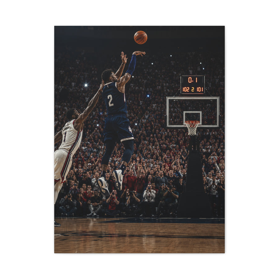 Final Second Game Winner Basketball Sports Wall Art & Canvas Print